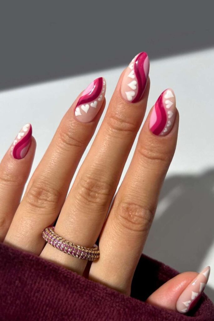 valentines heart nails 10
