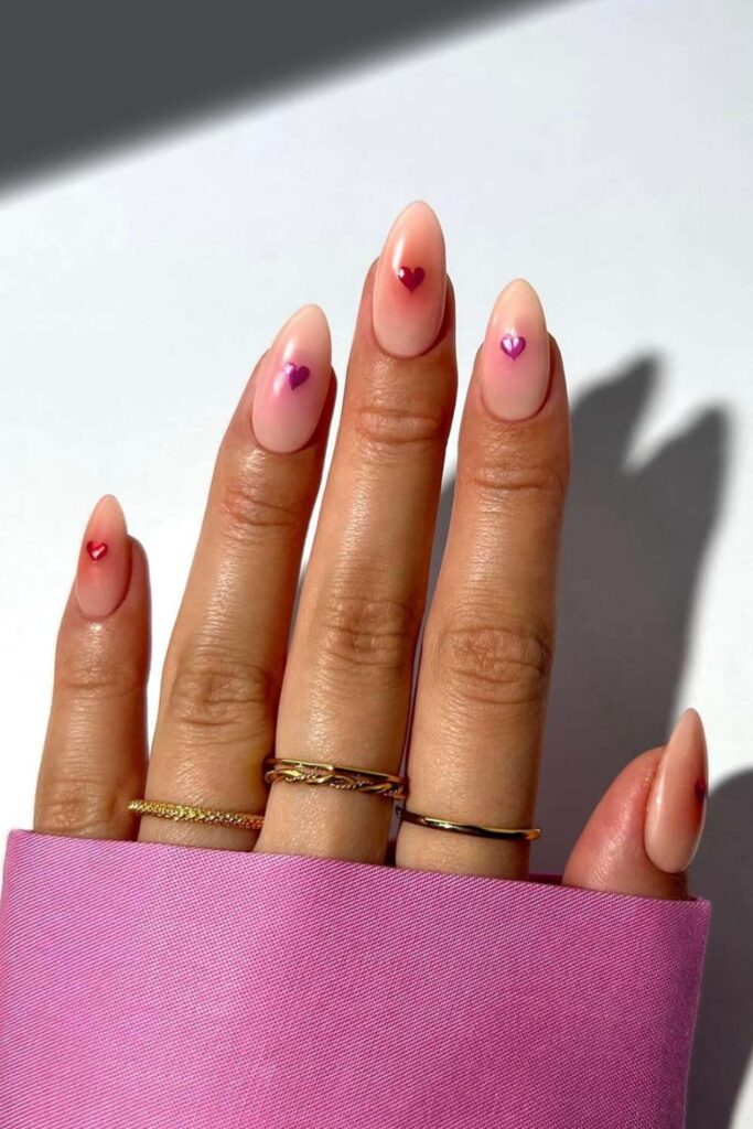 valentines heart nails 13