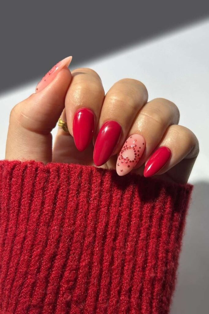 valentines heart nails 14