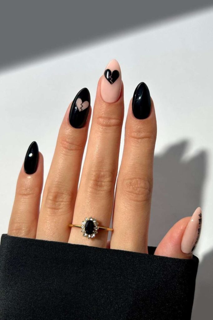 valentines heart nails 15