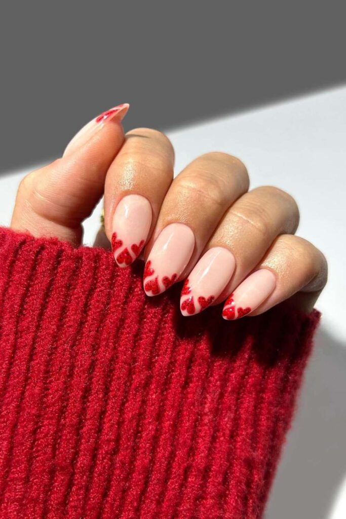 valentines heart nails 16