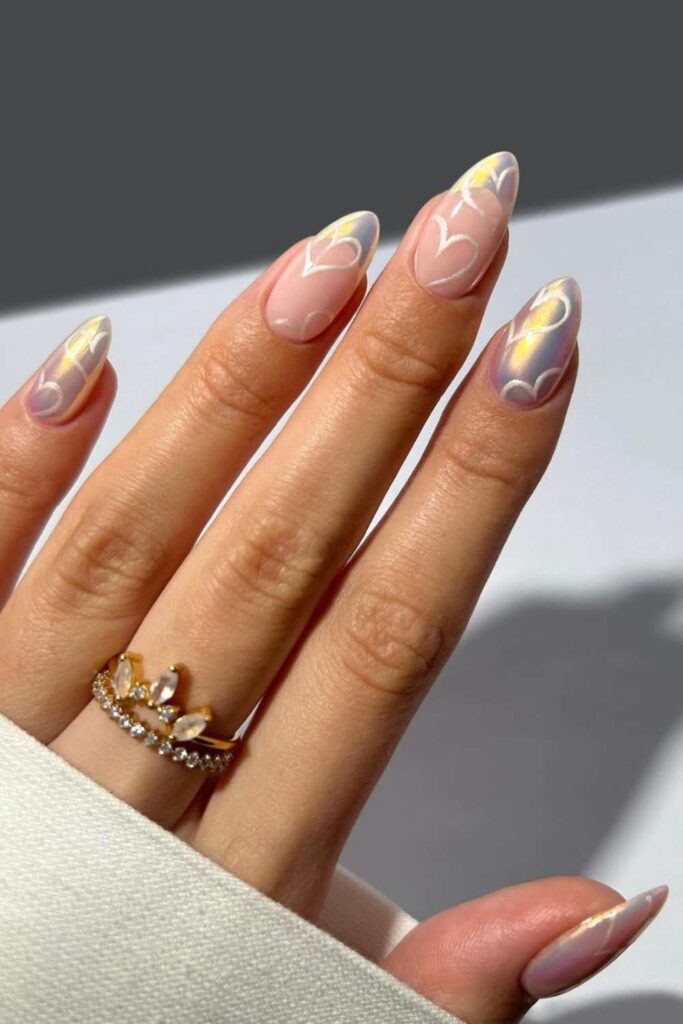 valentines heart nails 18