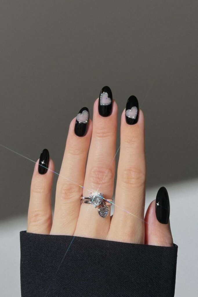 valentines heart nails 2