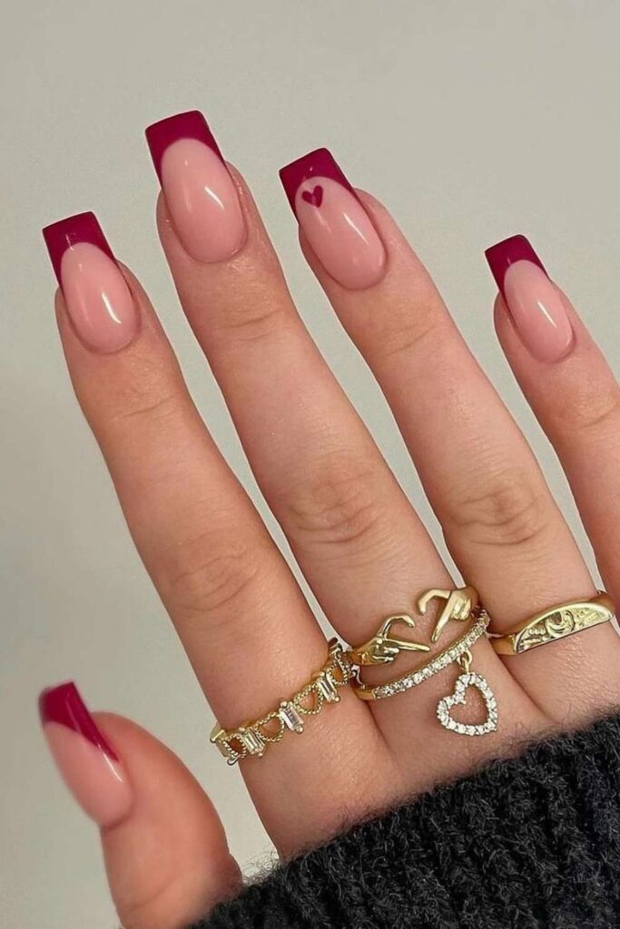 valentines heart nails 26