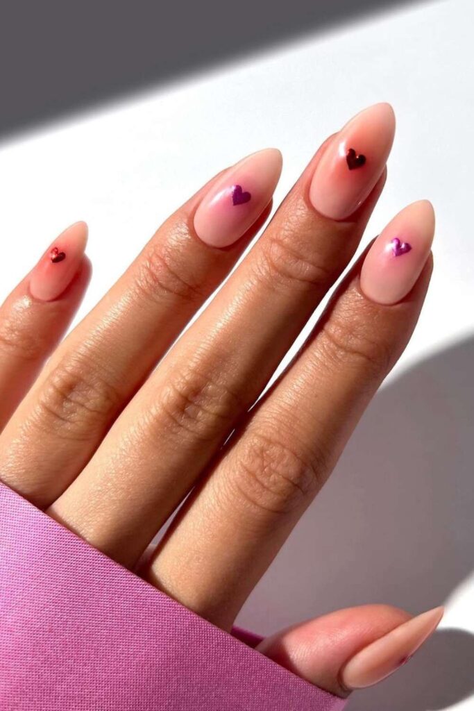 valentines heart nails 28