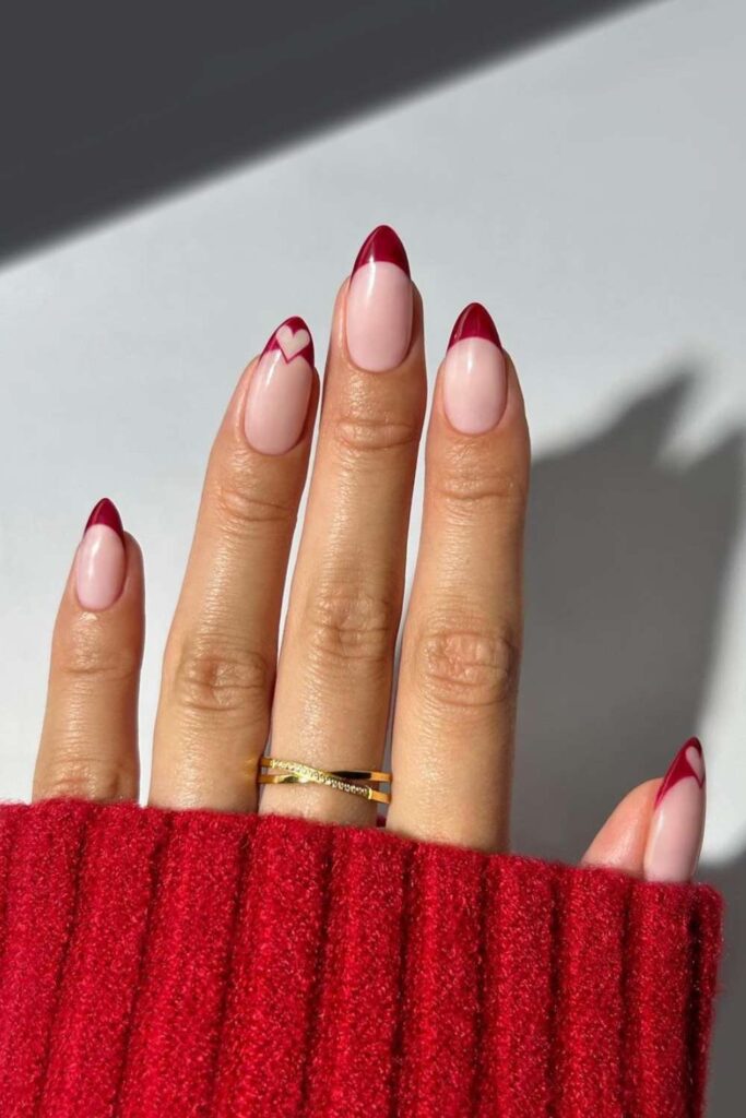 valentines heart nails 5