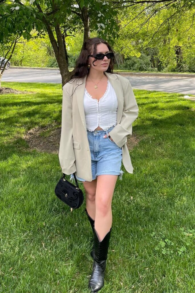 How To Style Cowboy Boots With Blazer 1