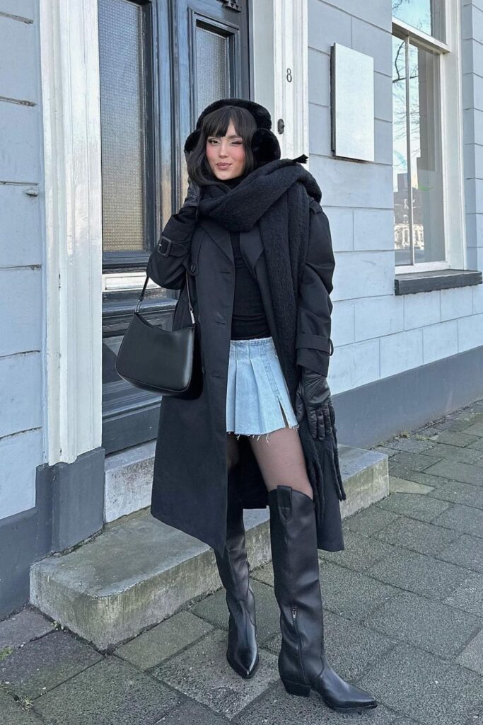 how to style cowboy boots in winter 1