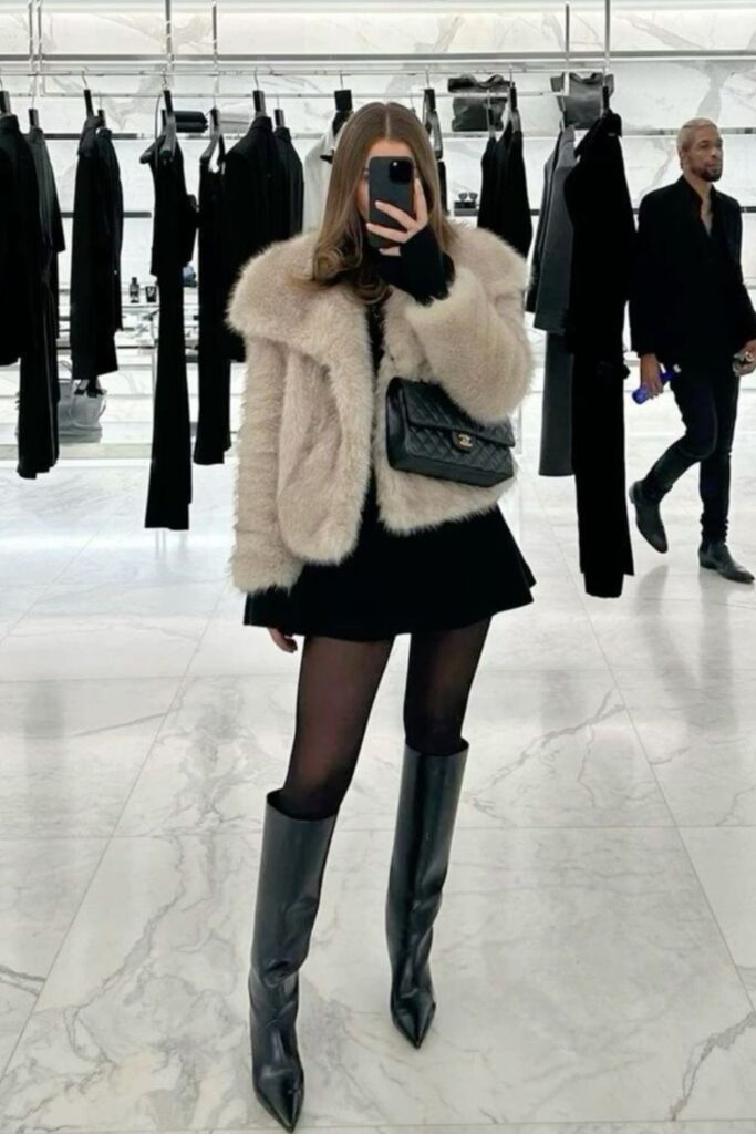 how to style cowboy boots in winter 2