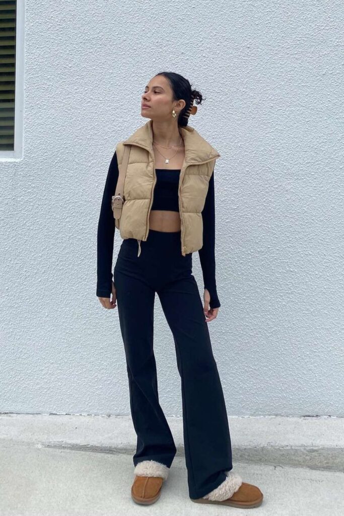 puffer vest outfit 1