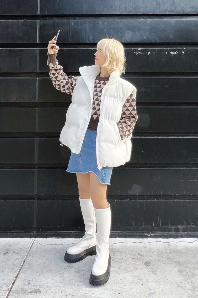 puffer vest outfit 12