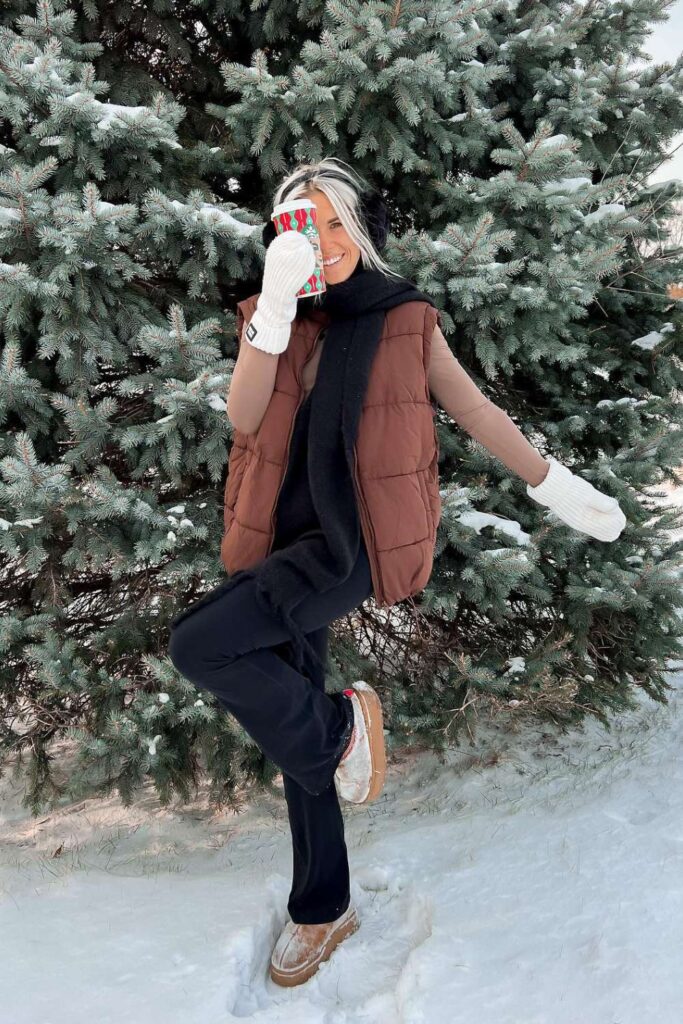puffer vest outfit 19